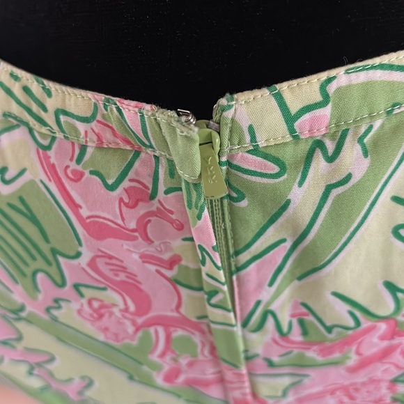 Vintage Y2K Lilly Pulitzer Musical Monkeys Banana Leaf Day Dress 0024 - Picture 6 of 9